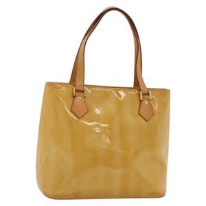LOUIS VUITTON Monogram Vernis Houston Hand Bag Beige M91004